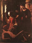 LA TOUR, Georges de The Dream of St Joseph sf Sweden oil painting artist